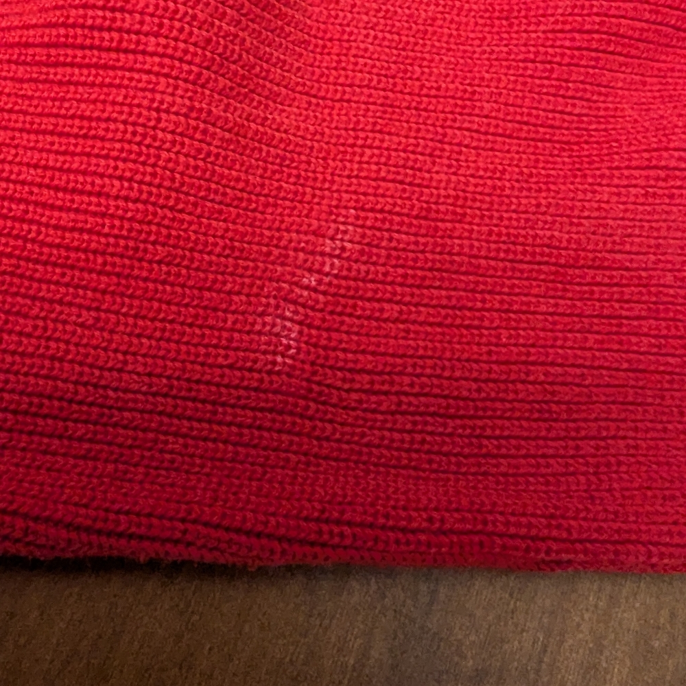 Tommy Hilfiger Sweater Heavyweight 100% Cotton  Neck Pullover Red Medium. Crew. - Picture 8 of 9